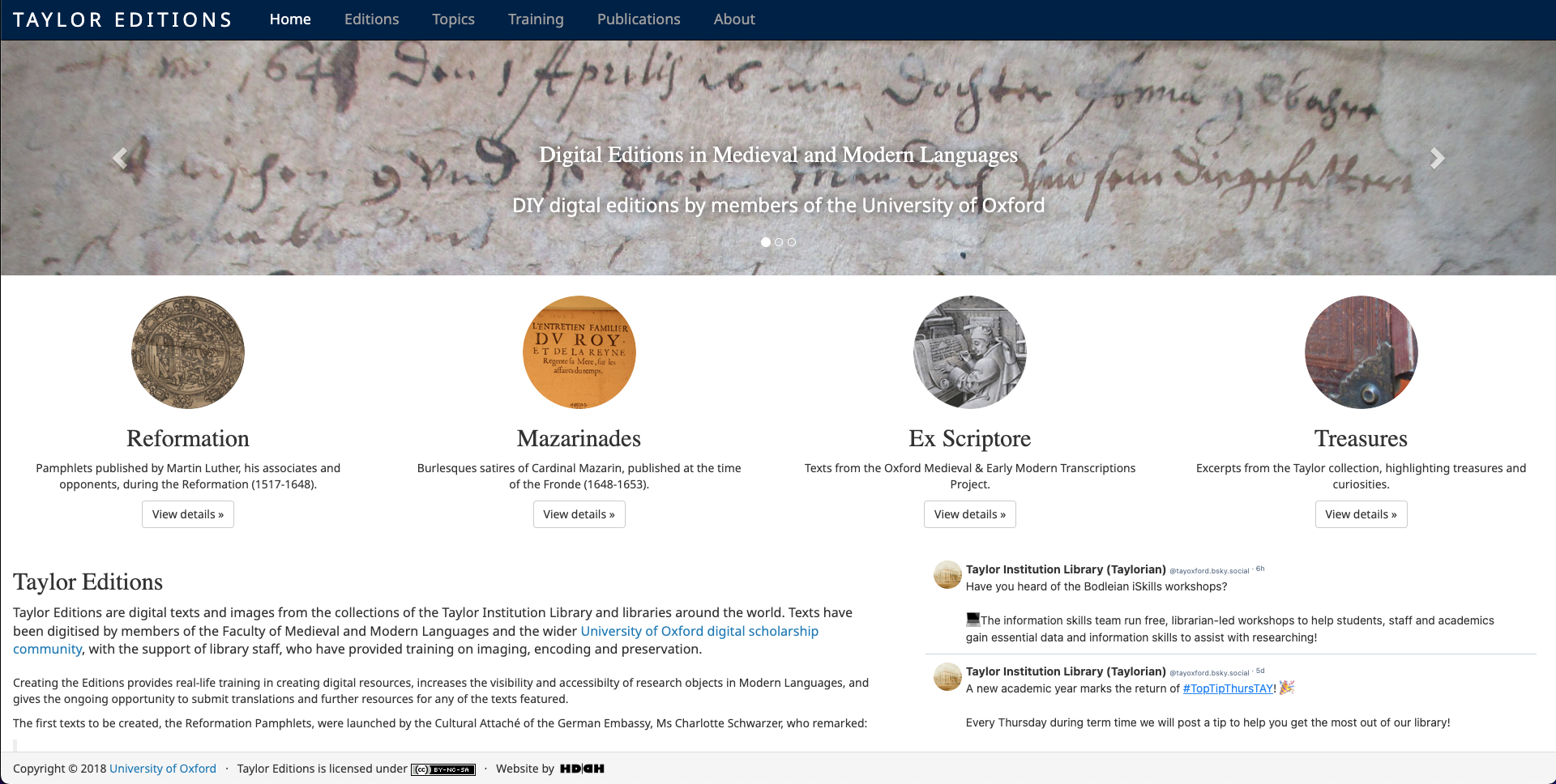 Collection browsing interface