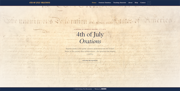 4th of July Orations website